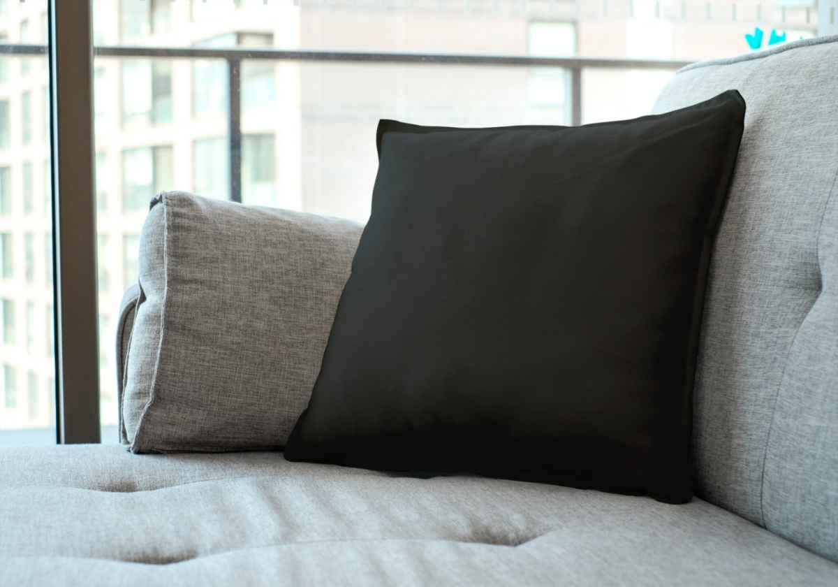 poduszka dekoracyjna darymex kolor czarny poduszka na łóżku