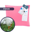 poduszka pierze gęsie poduszka 70x80 cm do spania kolor różowy zbliżenie na gęsi