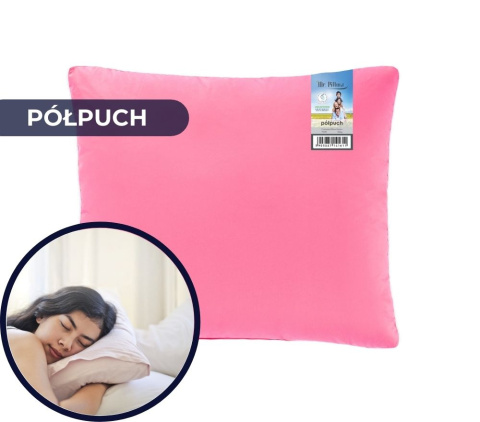 poduszka mr pillow w kolorze różowym zliżenie na śpiącą kobietę
