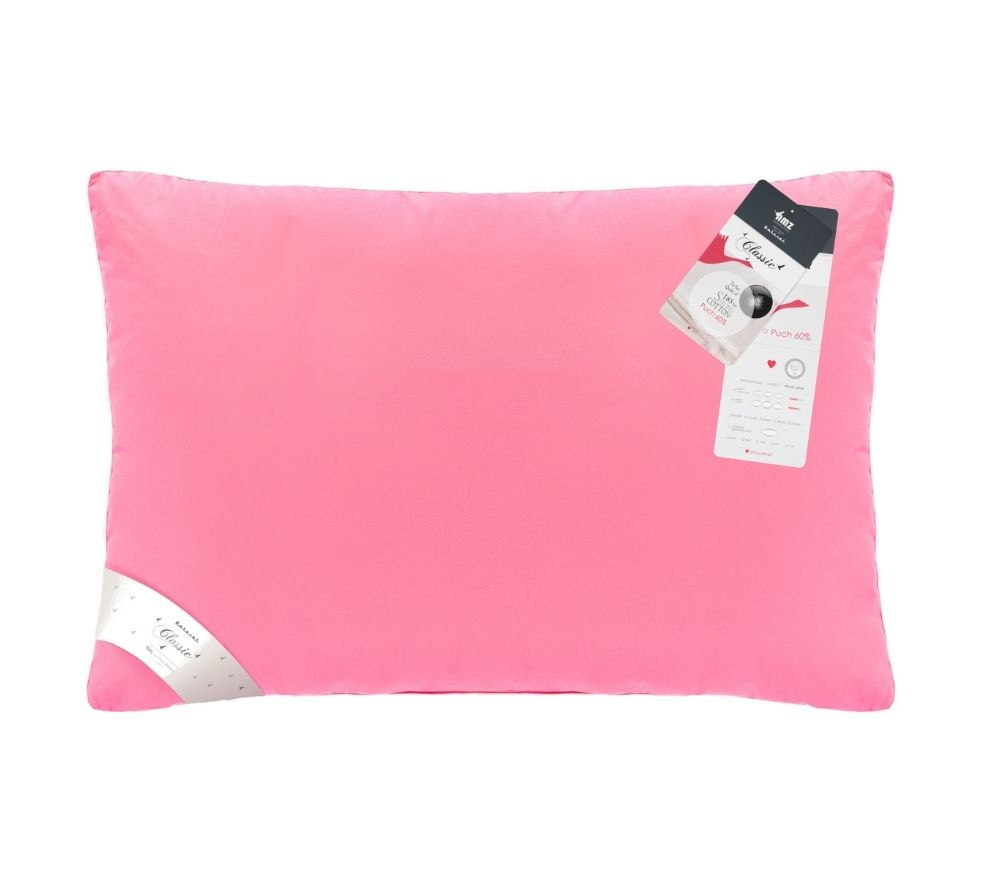 poduszka puchowa amz w kolorze różowym