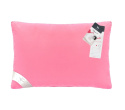 poduszka puchowa w kolorze różowym pokryta bawełną