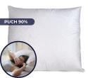 poduszka puch 90% poduszka zbliżenie na kobietę śpiącą